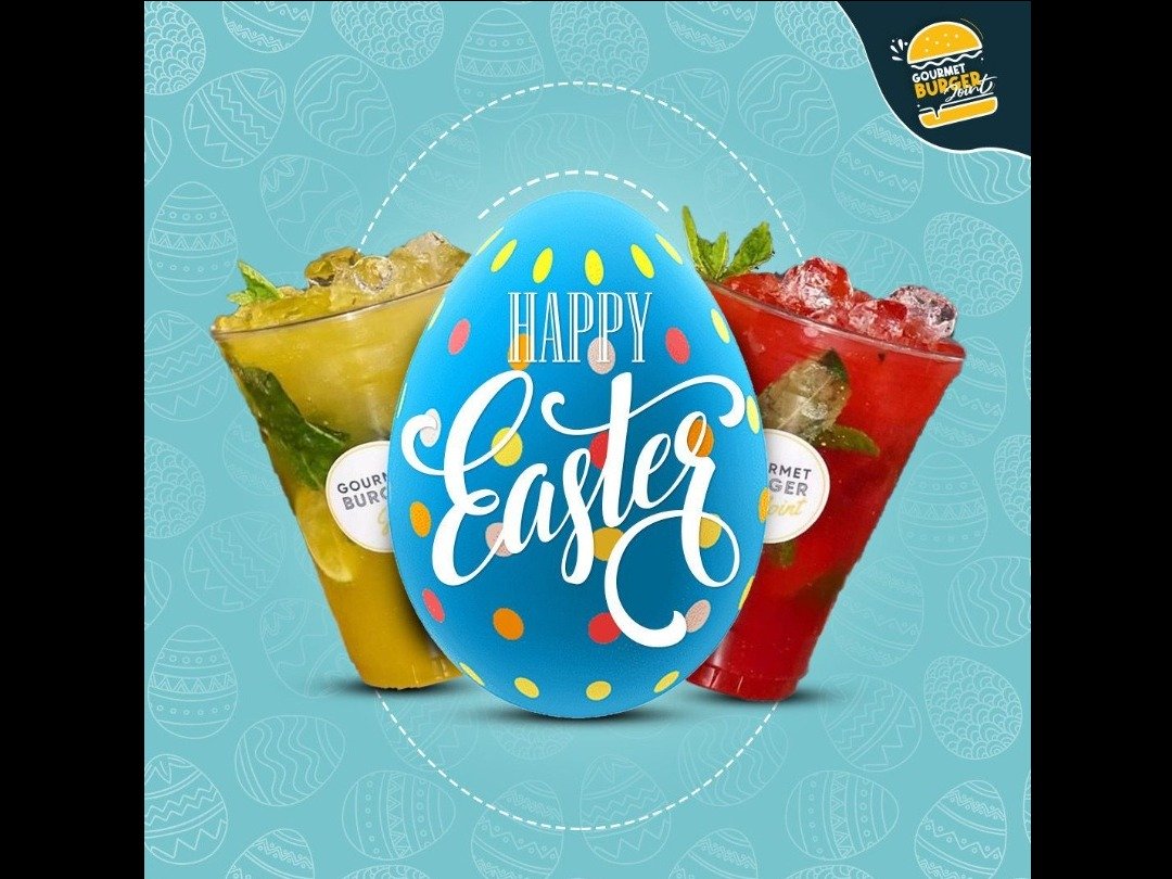 Hop into Gourmet Burger this Easter and enjoy our limited-time Easter Burger and refreshing mojitos, with a 15% discount for walk-in customers. Hop into Gourmet Burger this Easter and enjoy our limited-time Easter Burger and refreshing mojitos, with a 15% discount for walk-in customers.